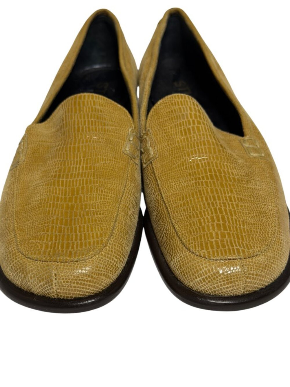 Studio Elman Elton Womens Loafers Shoes Alligator Beige Light Tan 6 - Picture 6 of 12